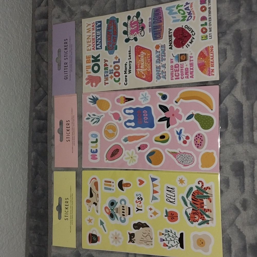 BRAND NEW Lot of 3 Sticker Packs